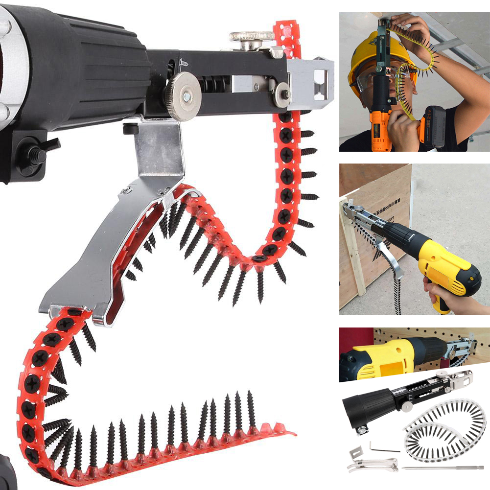 Bộ Đầu Súng Kit Bắn Vít Liên hoàn siêu nhanh lên Gỗ, Ván, Pallet, Thạch Cao – Phụ kiện Lắp Máy Khoan tiết kiệm 30 lần sức lực, tiết kiệm 20% chi phí, gọn gàng siêu tiện dụng
