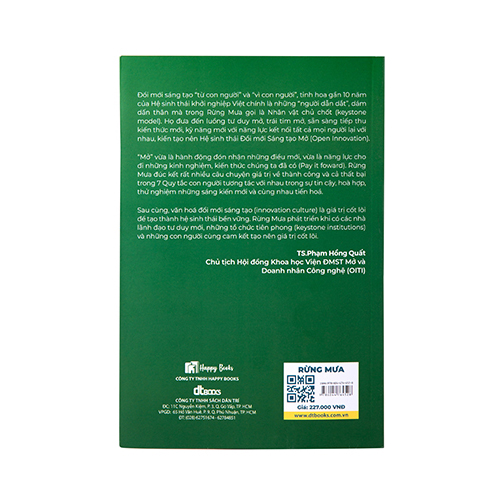 Rừng Mưa - Bí mật xây dựng văn hóa hệ sinh thái khởi nghiệp đổi mới sáng tạo (Tái bản 2023)