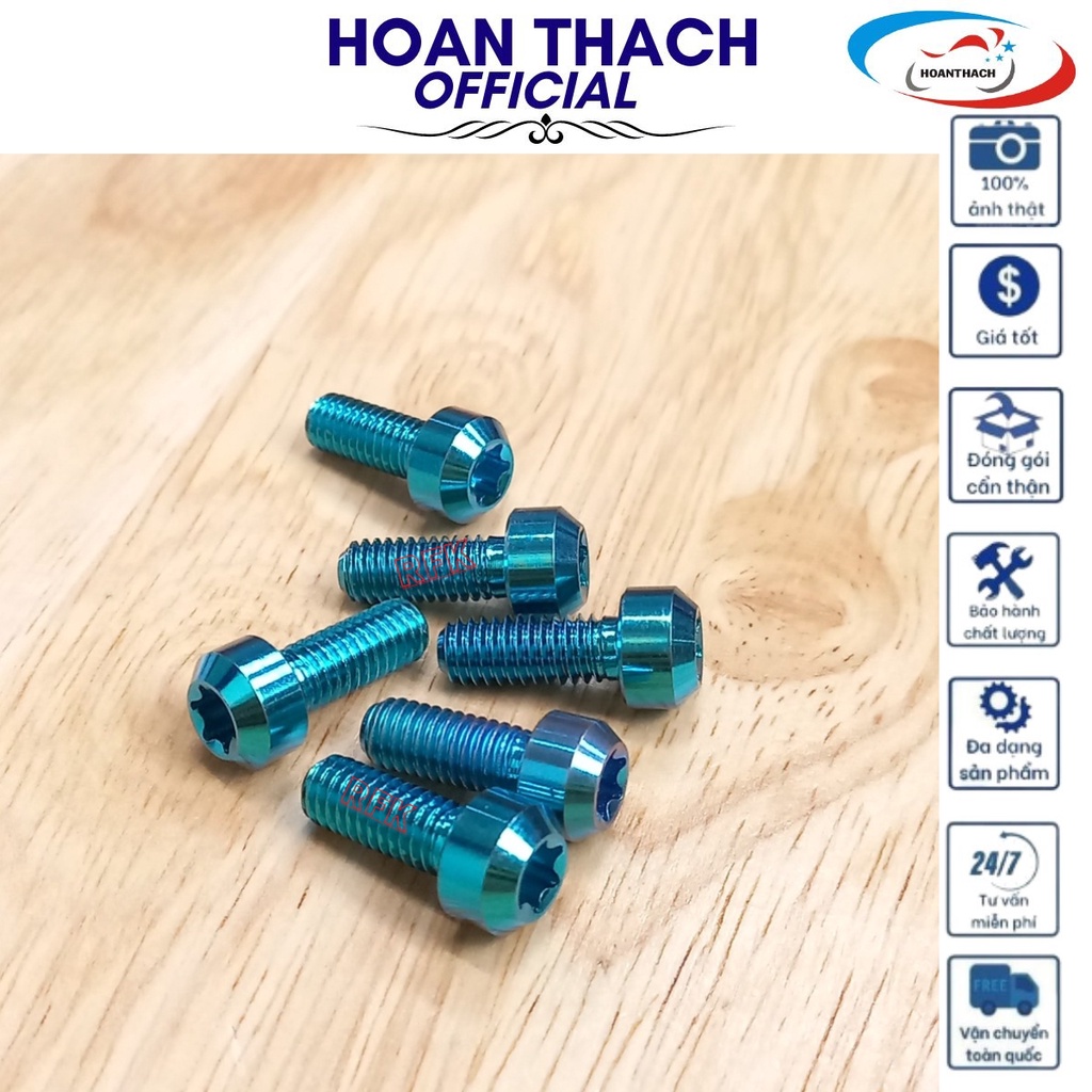 Ốc Gr5 Titan 6L15 Trụ Xanh Lục Bảo Dùng cho xe máy SP010804 (giá 1 con)