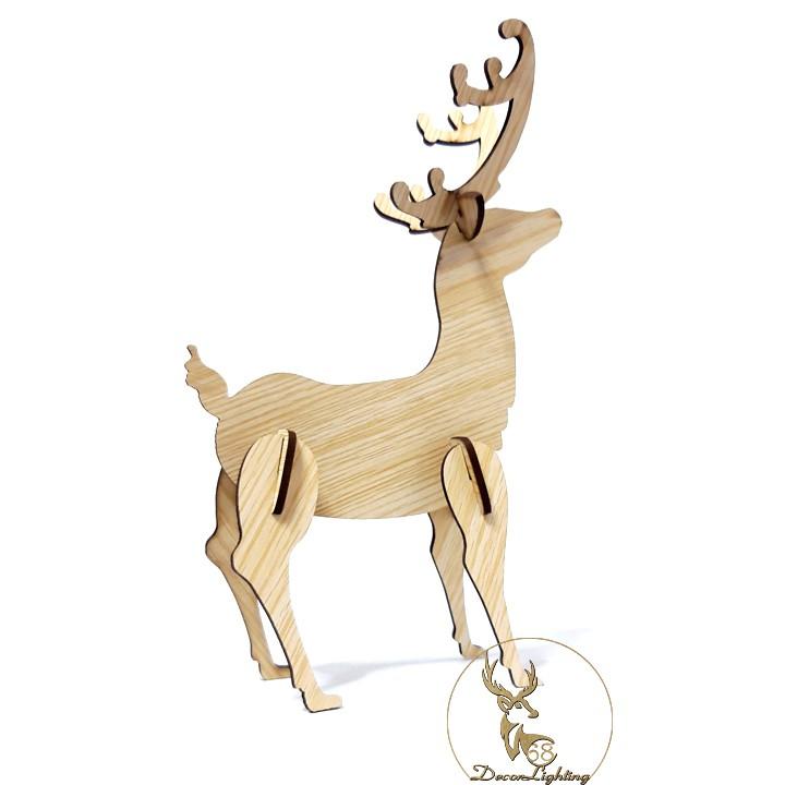 Con Hươu bằng gỗ trang trí DIY Size 20cm LP1161