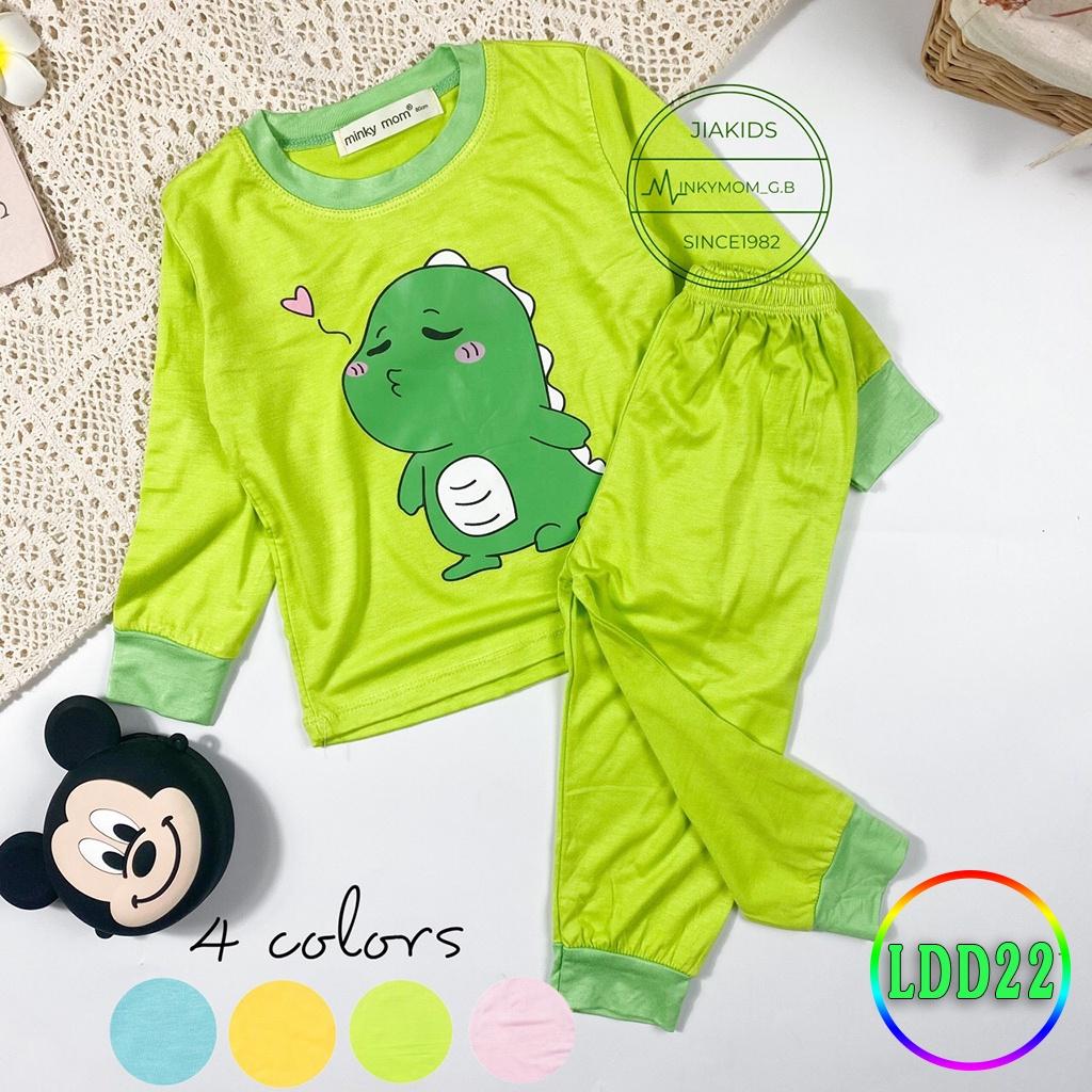 Bộ Dài Tay Cho Bé LDD22 Đồ Bộ Thun Lạnh Cao Cấp Mềm Mịn Thoáng Mát Hàng Chuẩn Loại 1 MINKY MOM Dễ Chịu, Thoải Mái Cho Bé