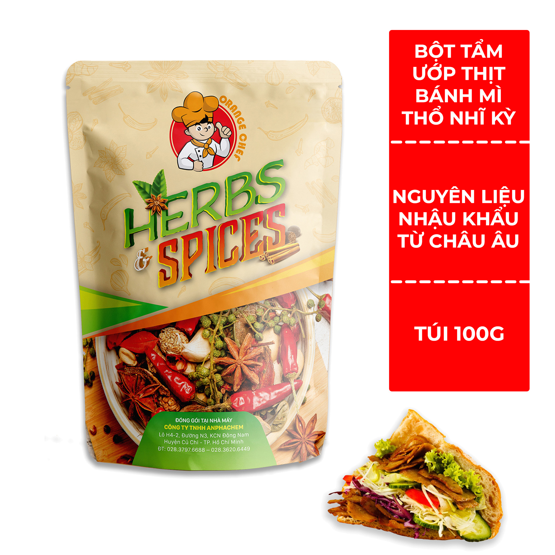 Bột gia vị Doner Kebap - 100 Gram/ túi