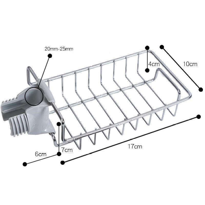 Giá Treo Vòi Đựng Đồ, Giẻ Rửa Chén Bát - Kệ Gắn Vòi INOX Để Đồ Giẻ Rửa Chén Bát