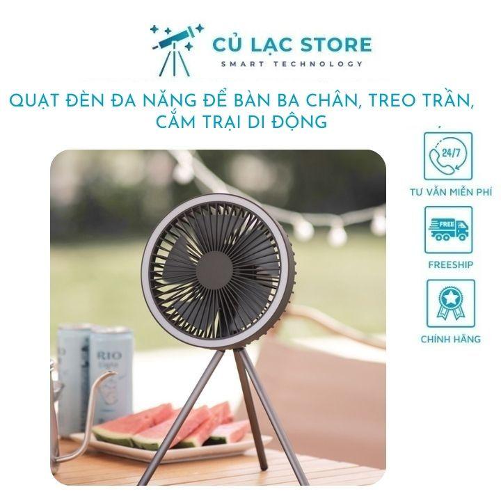 Quạt tích điện mini đa năng kết hợp đèn led và sạc dự phòng 4000 - 10.000mah