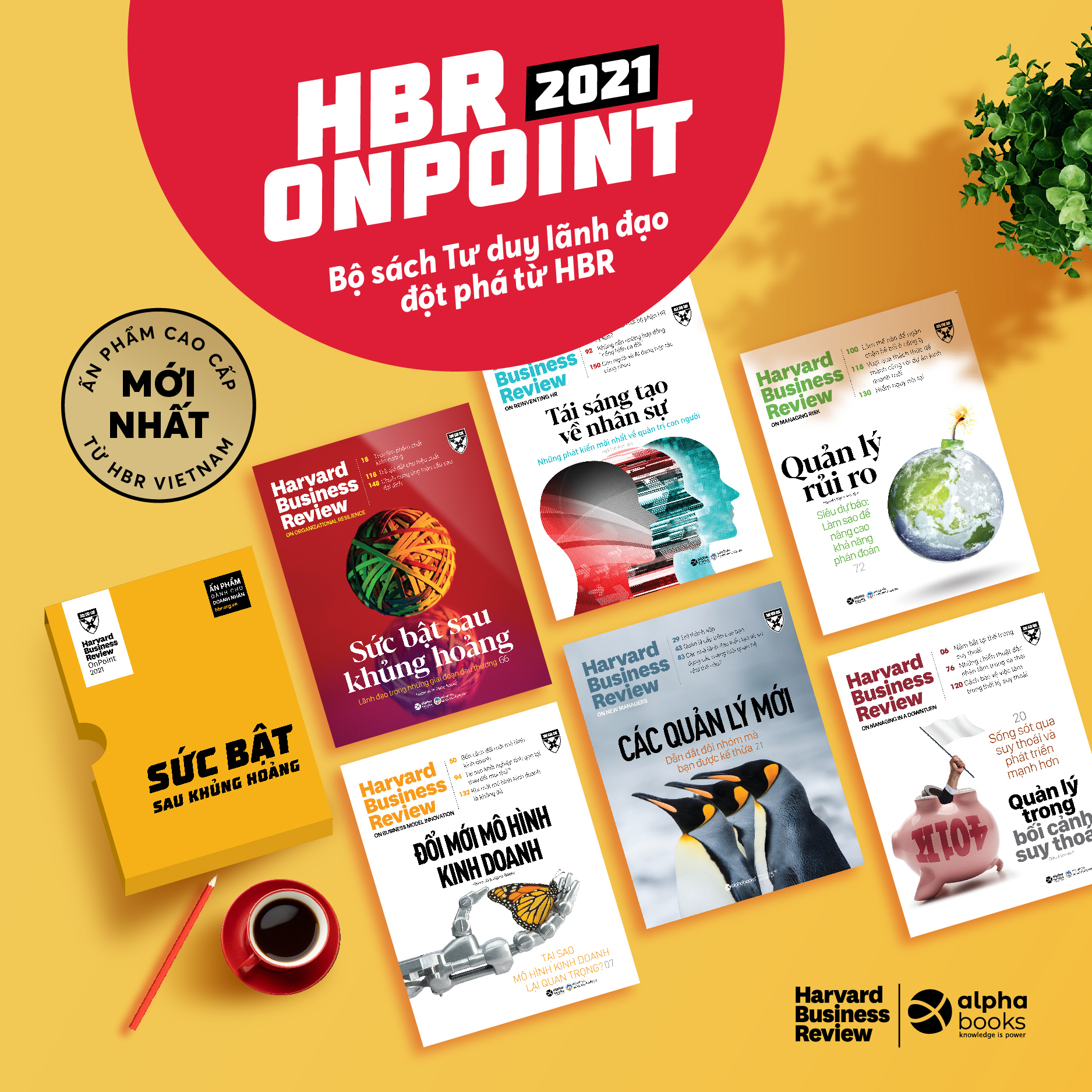 Hình ảnh Bộ HBR OnPoint 2021 (6 cuốn): Quản Lý Xuyên Khủng Hoảng - Kỳ 1 + Sức Bật Sau Khủng Hoảng - Kỳ 2 (Tặng Kèm Boxset)