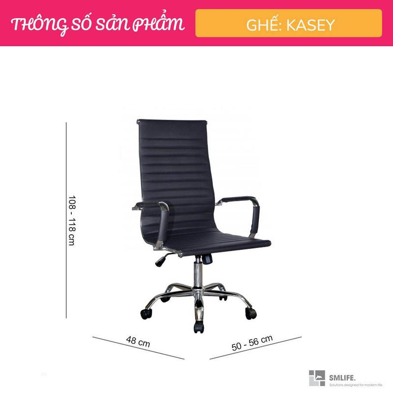 Ghế xoay văn phòng lưng cao bọc PU SMLIFE Kasey