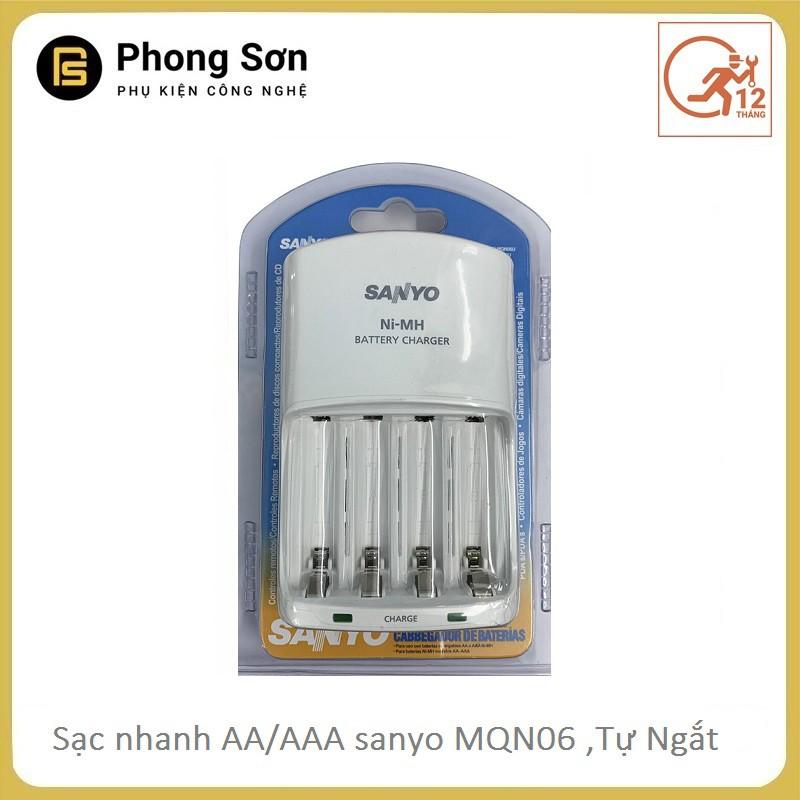 Sạc pin AA/AAA MQN06 Sanyo (sạc nhanh ) - Hàng Chính Hãng