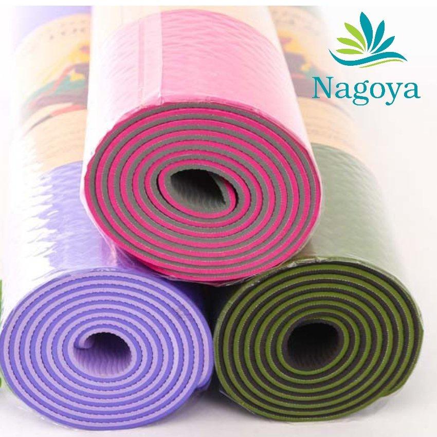 Thảm Tập Yoga TPE 2 Lớp 6mm, Thảm Tập Gym, Thảm Tập Yoga Không Thấm Nước, nhiều màu.