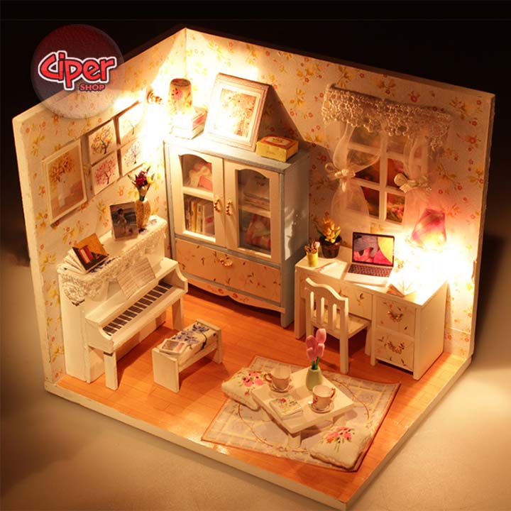 Mô hình Nhà búp bê M011 - Phòng Giải Trí - Lắp ráp