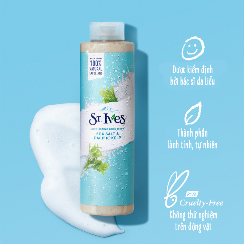 Combo 3 chai sữa tắm St.Ives Muối biển 650ml