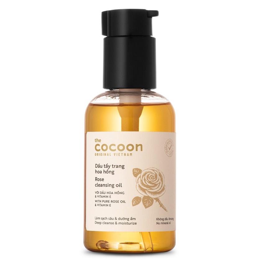 Dầu tẩy trang hoa hồng Cocoon tẩy sạch makeup chuyên nghiệp và dưỡng ẩm 140ml - LS021 - The Cocoon Original Vietnam