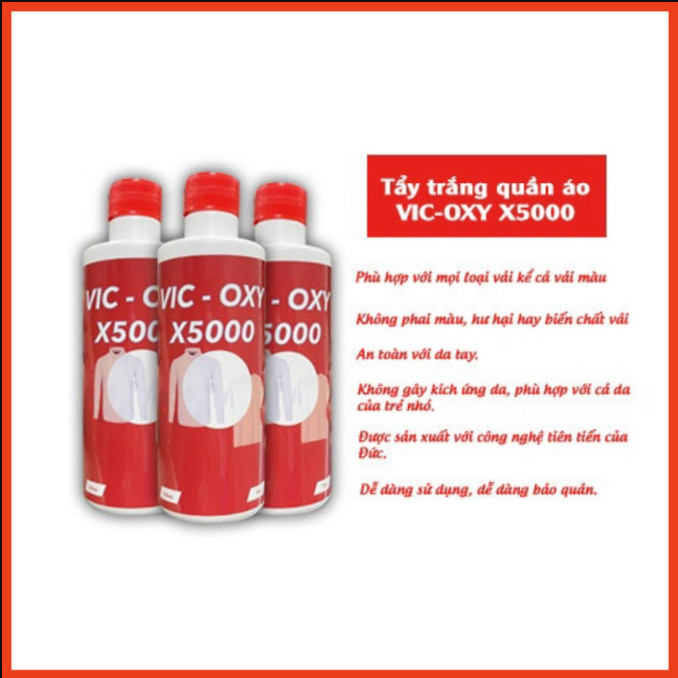 Thuốc tẩy trắng quần áo X5000, nước tẩy trắng, tẩy mốc, vết ố quần áo, chăn ga