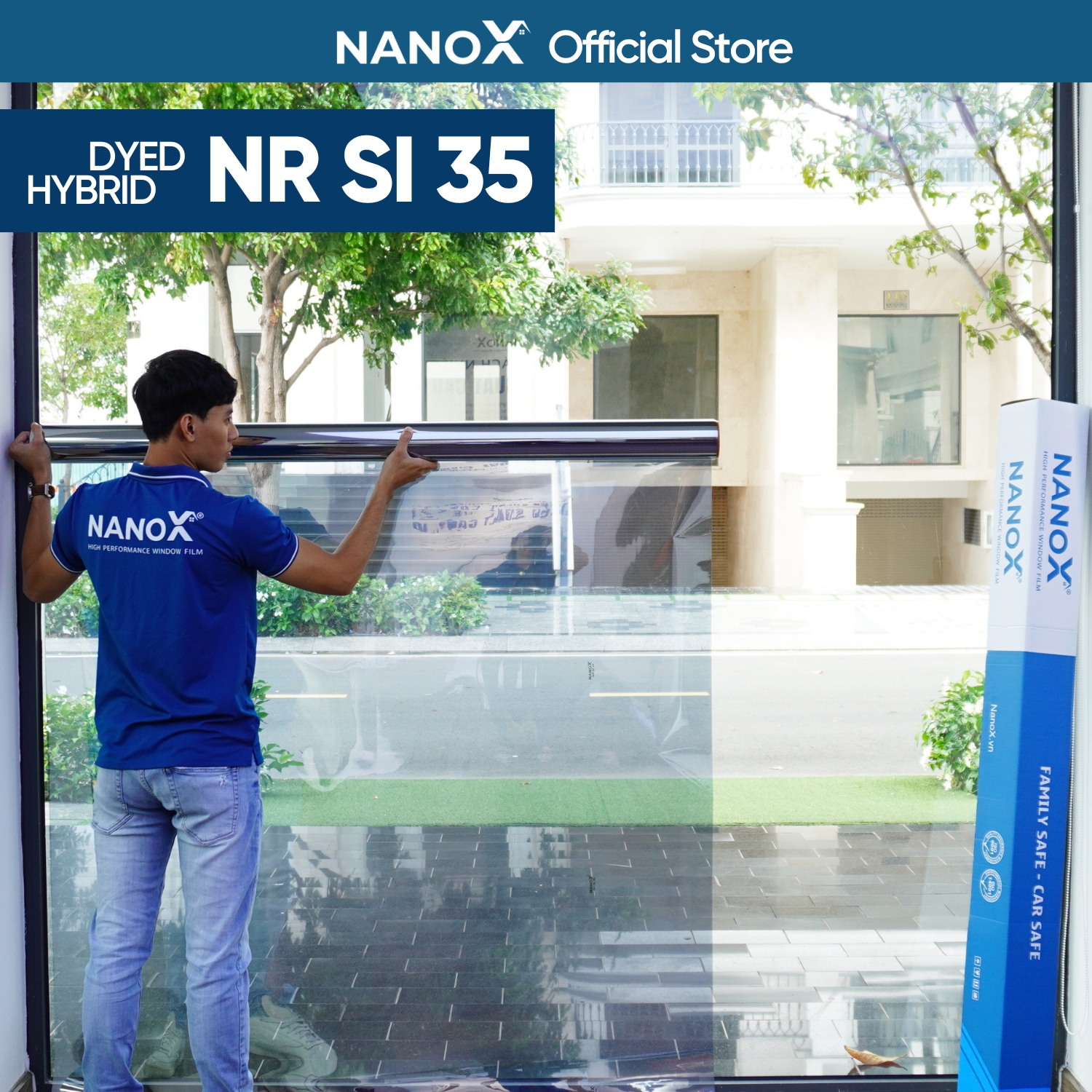 Phim cách nhiệt dán cửa kính chống nắng nóng, chống UV, giảm chói NanoX NR SI 35
