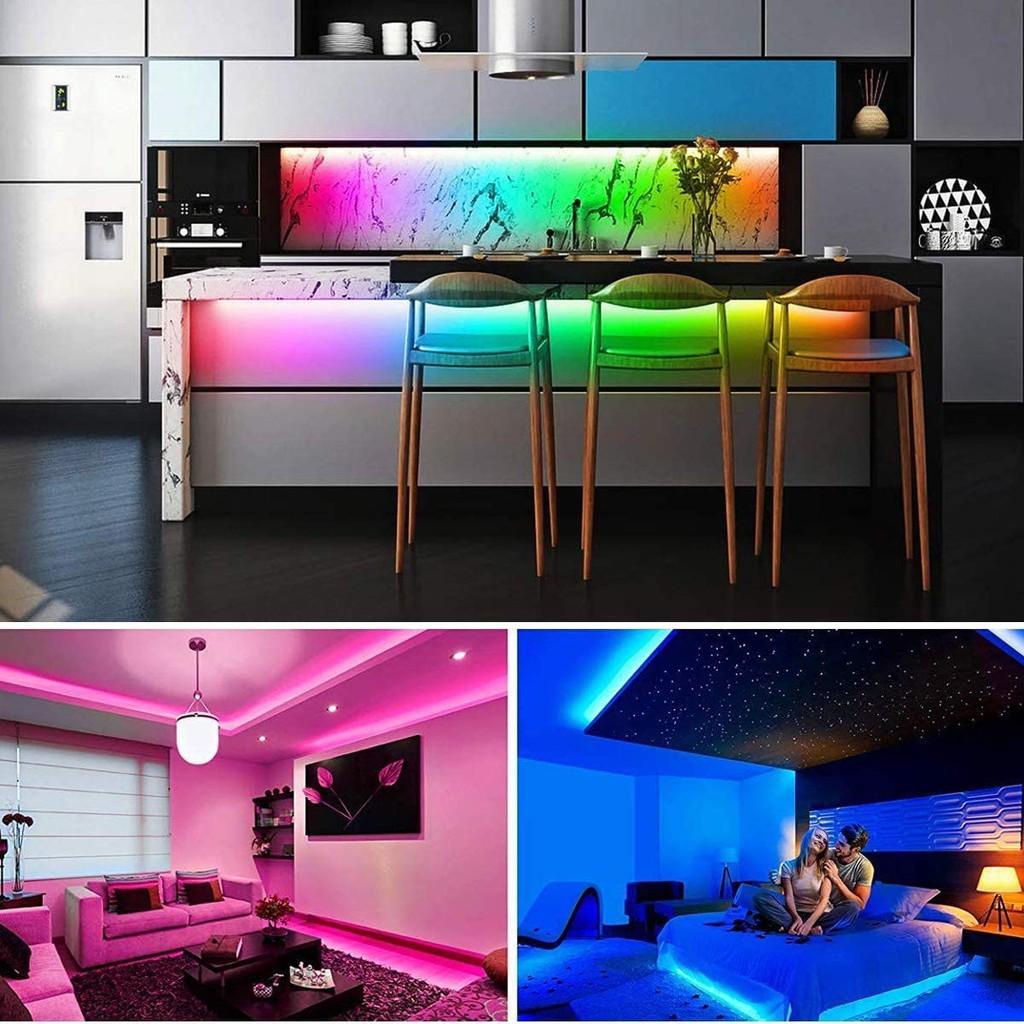 COMBO Led dây Bluetooth nháy theo nhạc điều khiển bằng App điện thoại – Dây led RGB 12V dài 5 mét chống nước