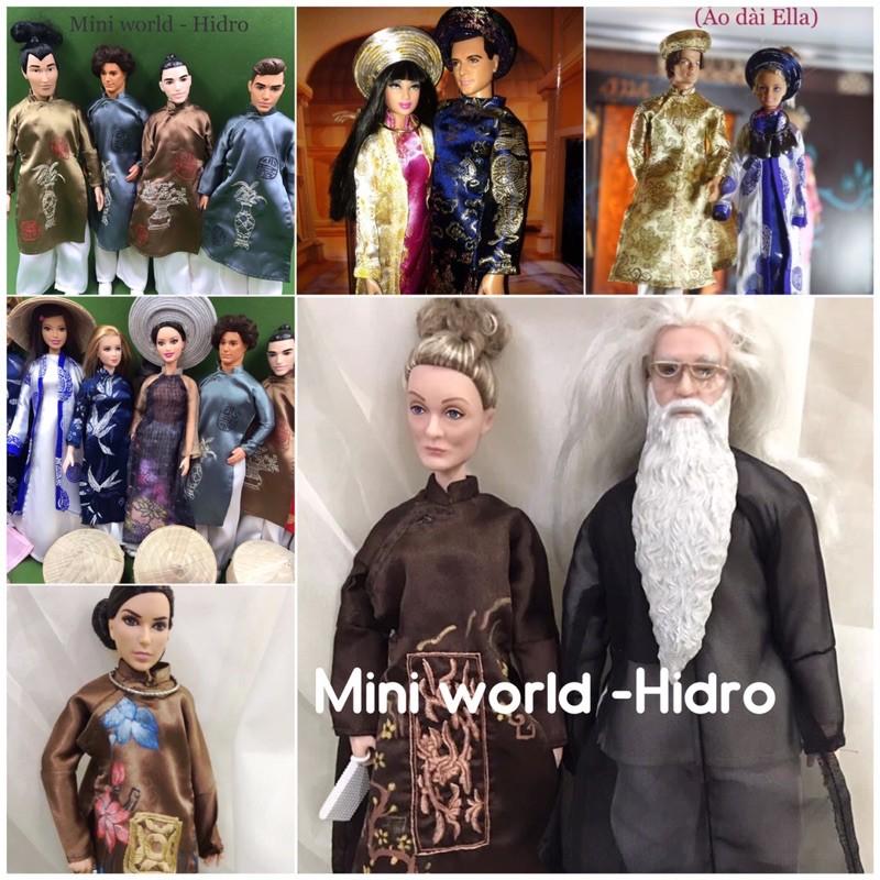 Mô hình Áo dài mini cho búp bê Ken và Bb