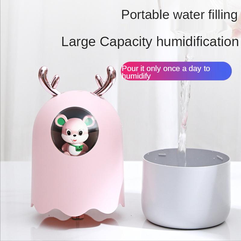 USB Tạo Độ Ẩm Nhà Máy Tính Để Bàn Nhỏ Hương Thơm Khuếch Tán Mới Thú Dễ Thương Văn Phòng Máy Phun Sương Tạo Độ Ẩm Dung Tích 300Ml