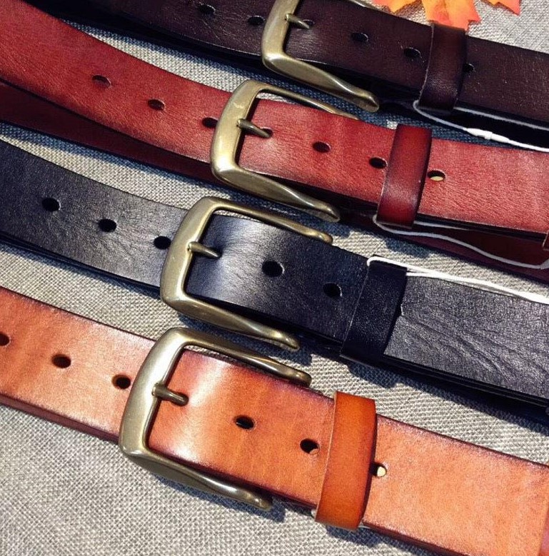 Thắt lưng da bò sáp nguyên tấm cao