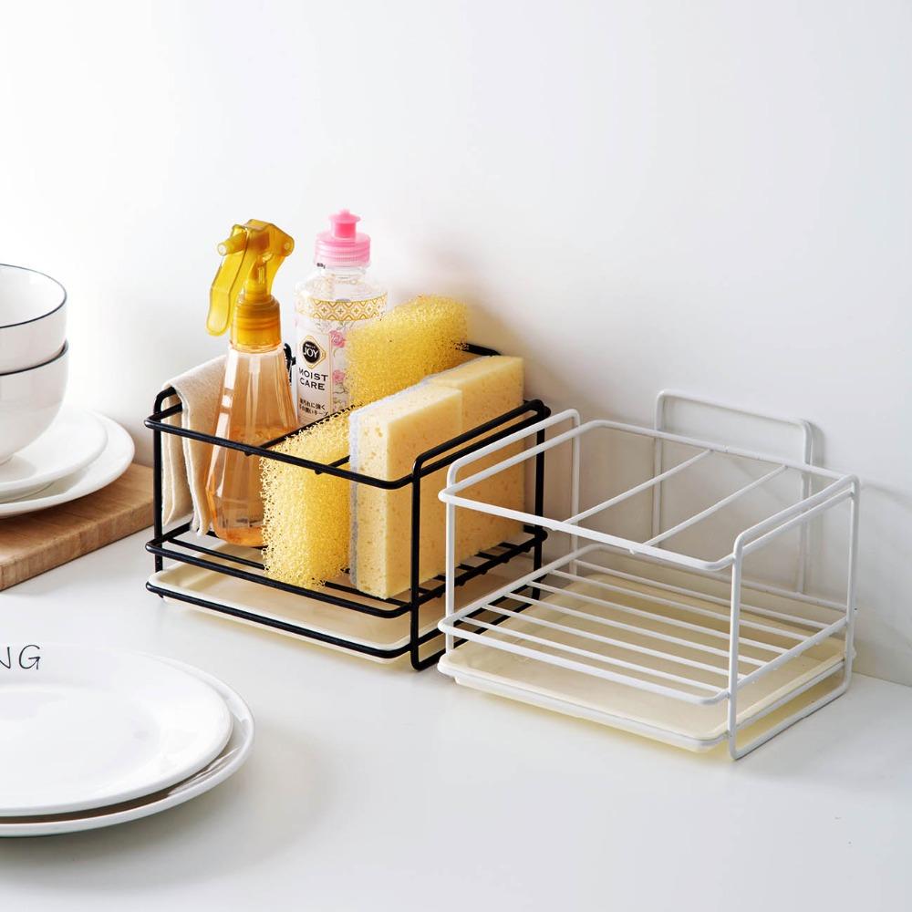 Bọt Biển Giá Đỡ Xà Phòng Thoát Nước Có Giá Để Đồ Bồn Rửa Chén Nhà Tổ Chức Áo Dishcloth Bàn Chải Sắt Kệ Nhà Tắm