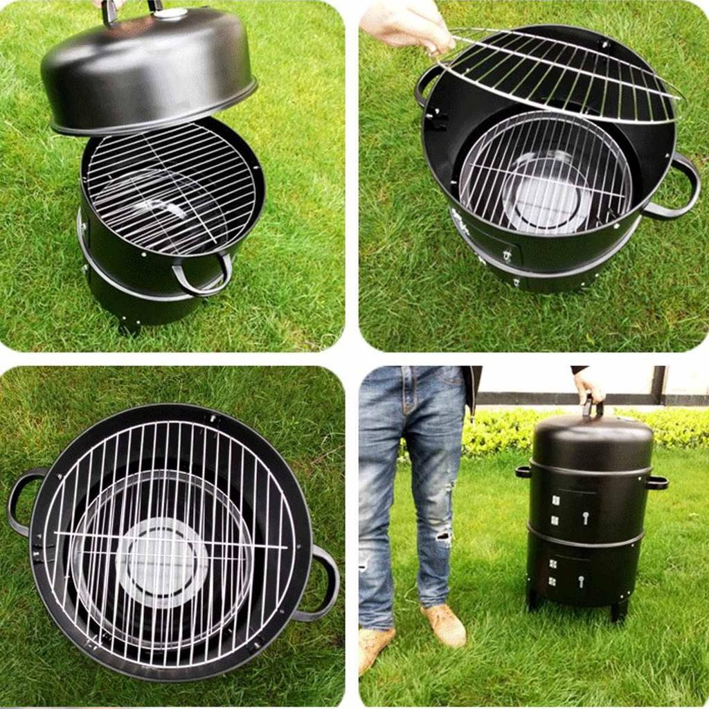 Lò nướng đứng BBQ 3in1 dành cho cắm trại , dã ngoại ngoài trời - Home and Garden