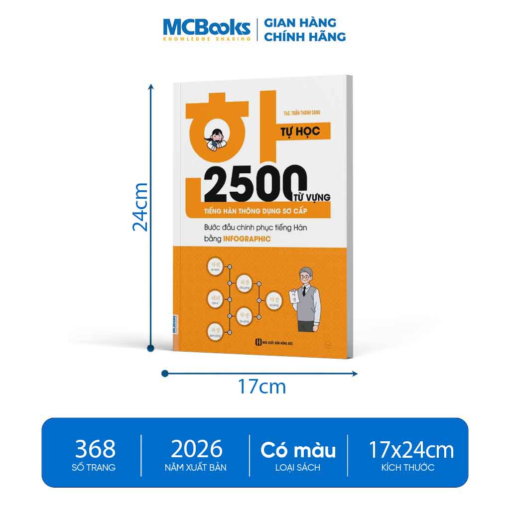 Sách - Tự học 2500 từ vựng tiếng hàn thông dụng sơ cấp