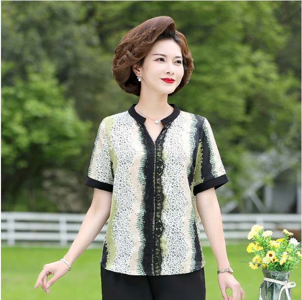 Áo Sơ Mi Trung Niên Sang Trọng Cho Mẹ SM12 - Hàng Quảng Châu Cao Cấp