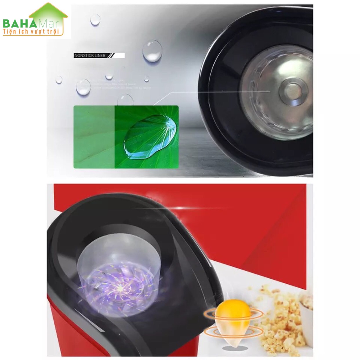 MÁY LÀM BẮP RANG BƠ POPPER TỰ ĐỘNG TẠI GIA ĐÌNH "BAHAMAR" tiện dụng và đảm bảo vệ sinh an toàn phù hợp dùng tại gia đình