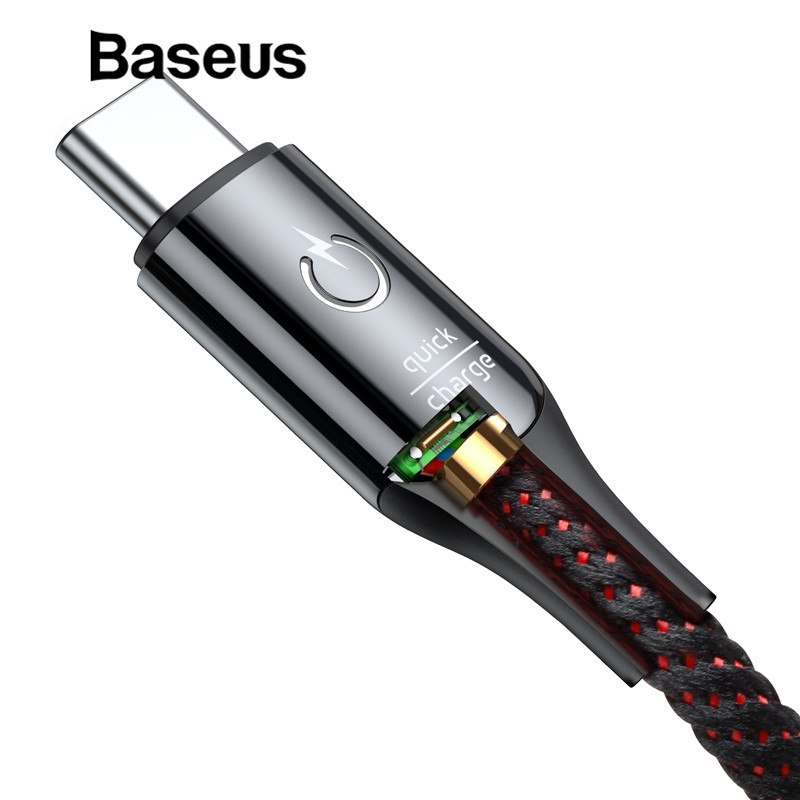 Dây Cáp sạc Type-C tự ngắt Baseus C Shape Light - Hàng chính hãng