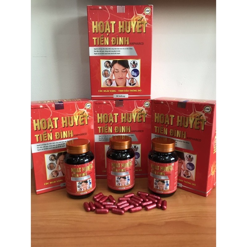 HOẠT HUYẾT TIỀN ĐÌNH - Hộp 30 viên- Cải Thiện Rối Loạn Tiền Đình , Sau Tai Biến Mạch Máu Não Do Tắc Mạch, vinaphar