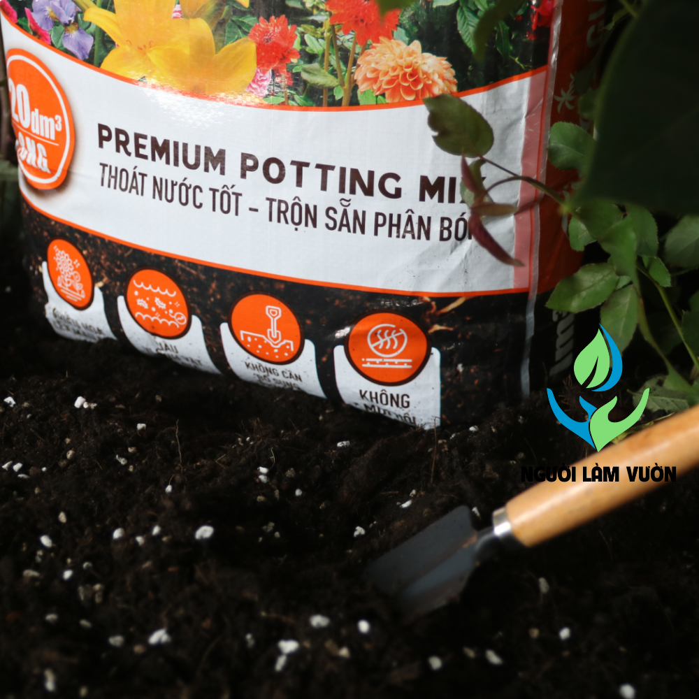 Giá thể trồng hoa cao cấp - không mùi hôi - say hoa - lên màu đẹp 8kg thương hiệu FICOCO