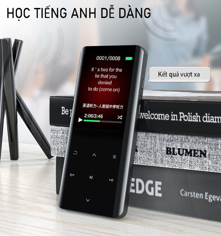 Máy Nghe Nhạc MP3 Màn Hình Cảm Ứng Bluetooth Ruizu D18 Bộ Nhớ Trong 32GB - Hàng Chính Hãng