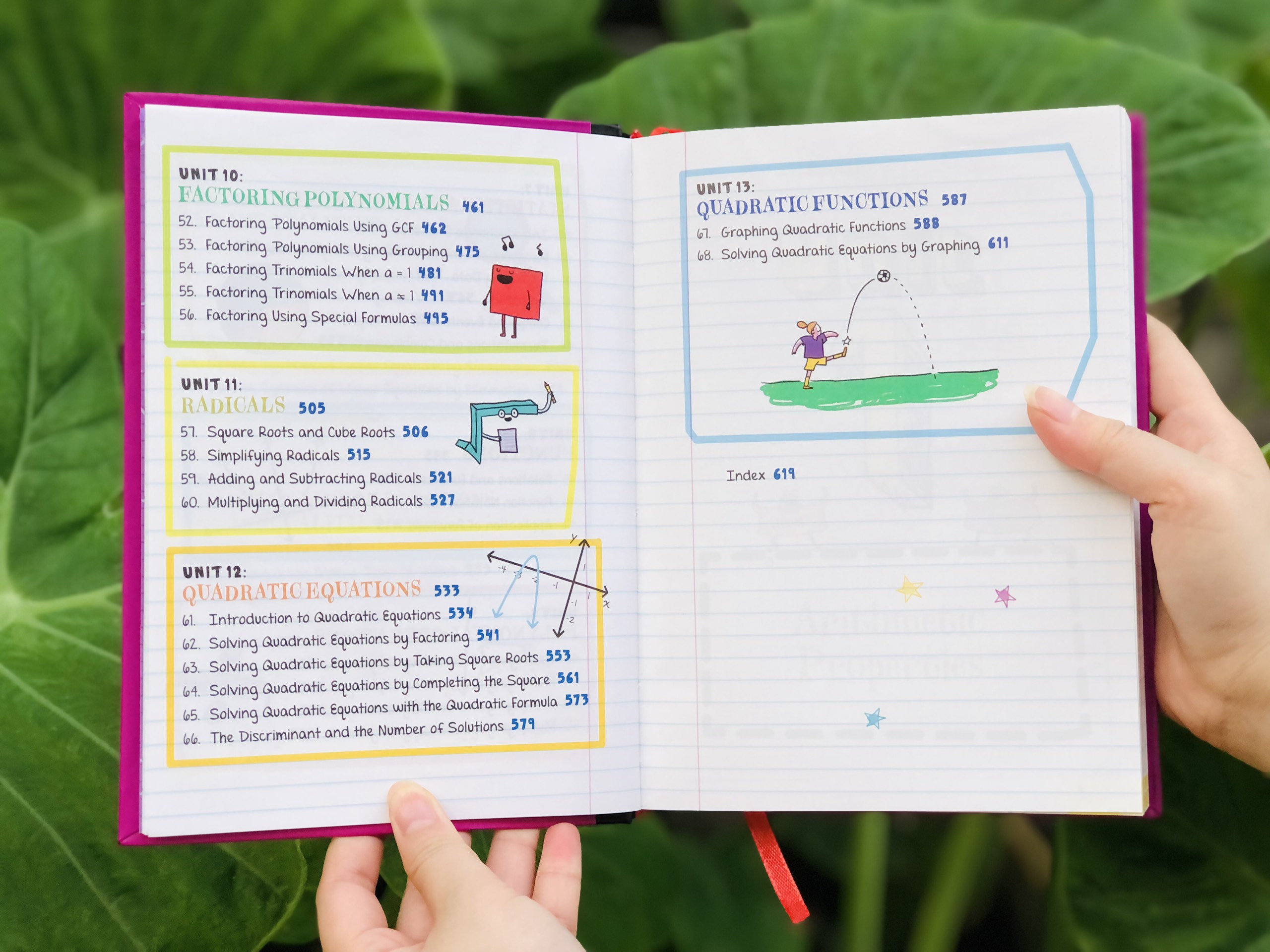 Sách Everything You Need To Ace Pre-algebra & Algebra Big Fat Notebooks - Tổng Hợp Kiến Thức Toán Học Đại Số Cho Học Sinh Lớp 8 Đến Lớp 12 - Á Châu Books, Bìa Cứng, In Màu