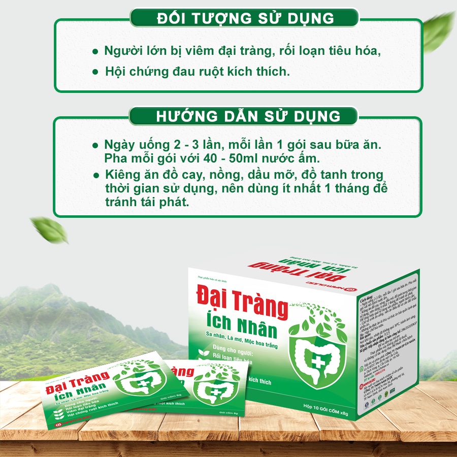 Đại Tràng Ích Nhân, Giảm nhanh các triệu chứng viêm đại tràng, hội chứng ruột kích thích