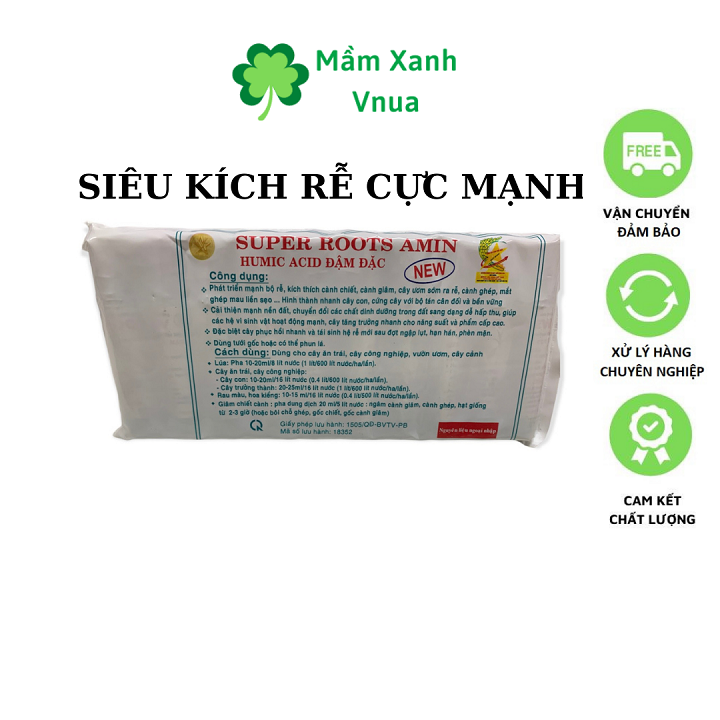 Phân Bón Super Root Amin - Dung Dịch Kích Thích Ra Rễ Mạnh - Vỉ 10 Lọ 20Ml