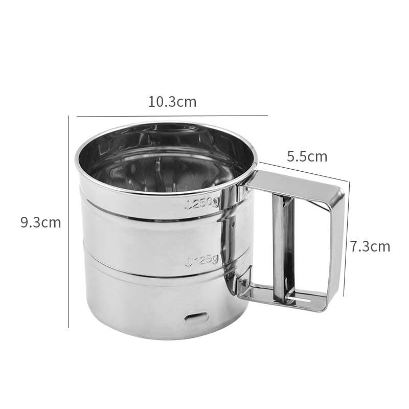 Rây Bột Cầm Tay Cốc Rây Bột Inox Cao Cấp Dụng Cụ Làm Bánh Tiện Lợi