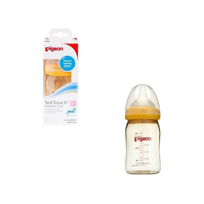 Bình sữa Pigeon PLUS 160ml (nhựa PPSU, 0M+)