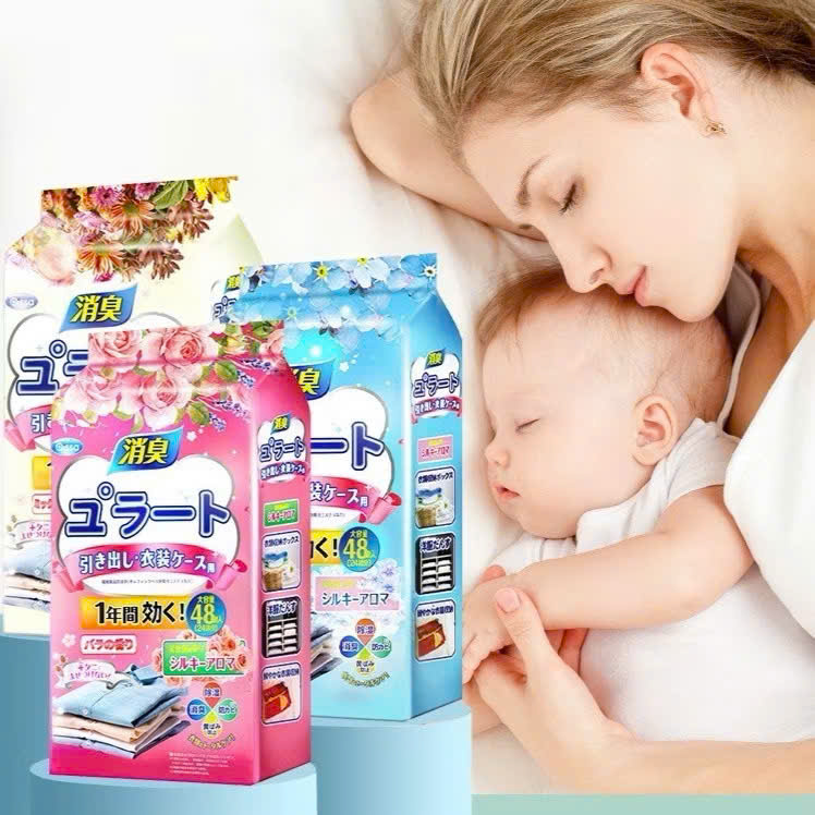 Set 3 Gói 3 Màu Thơm Hút Ẩm Long Não, Chống Ẩm Mốc, Đuổi Côn Trùng Tủ Quần Áo, Tủ Giày (Bịch 48 Túi) - HÀNG CHÍNH HÃNG MINIIN