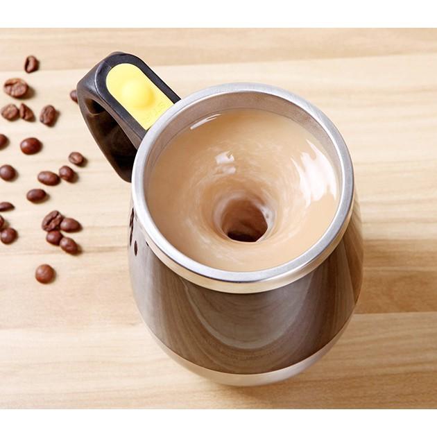 Cốc pha cafe tự khuấy nhựa inox tay cầm /Cốc khuấy cafe ruột inox .