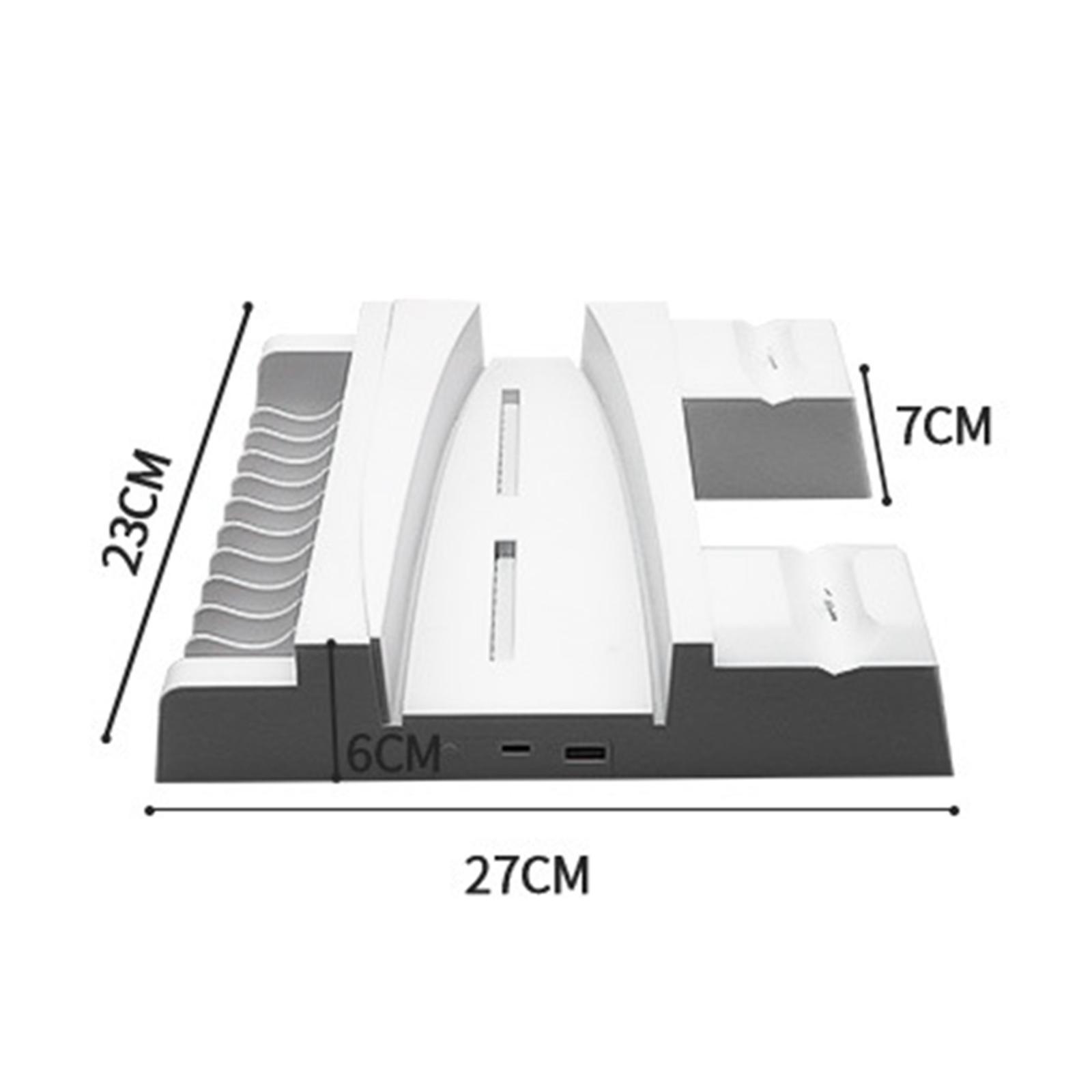Dual Controller Charging Station with Cooling Fan for PS5 3A Charger