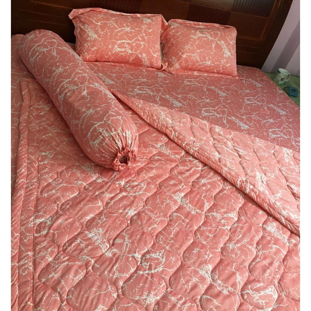 Bộ drap KÈM MỀN thun lạnh Hàn Quốc 5 món