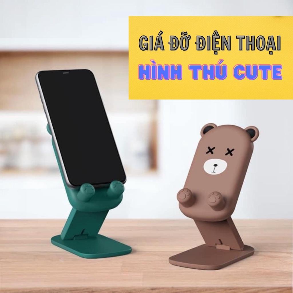 Giá Đỡ Điện Thoại Hình Gấu Cute - Nhiều Màu Xinh Xắn