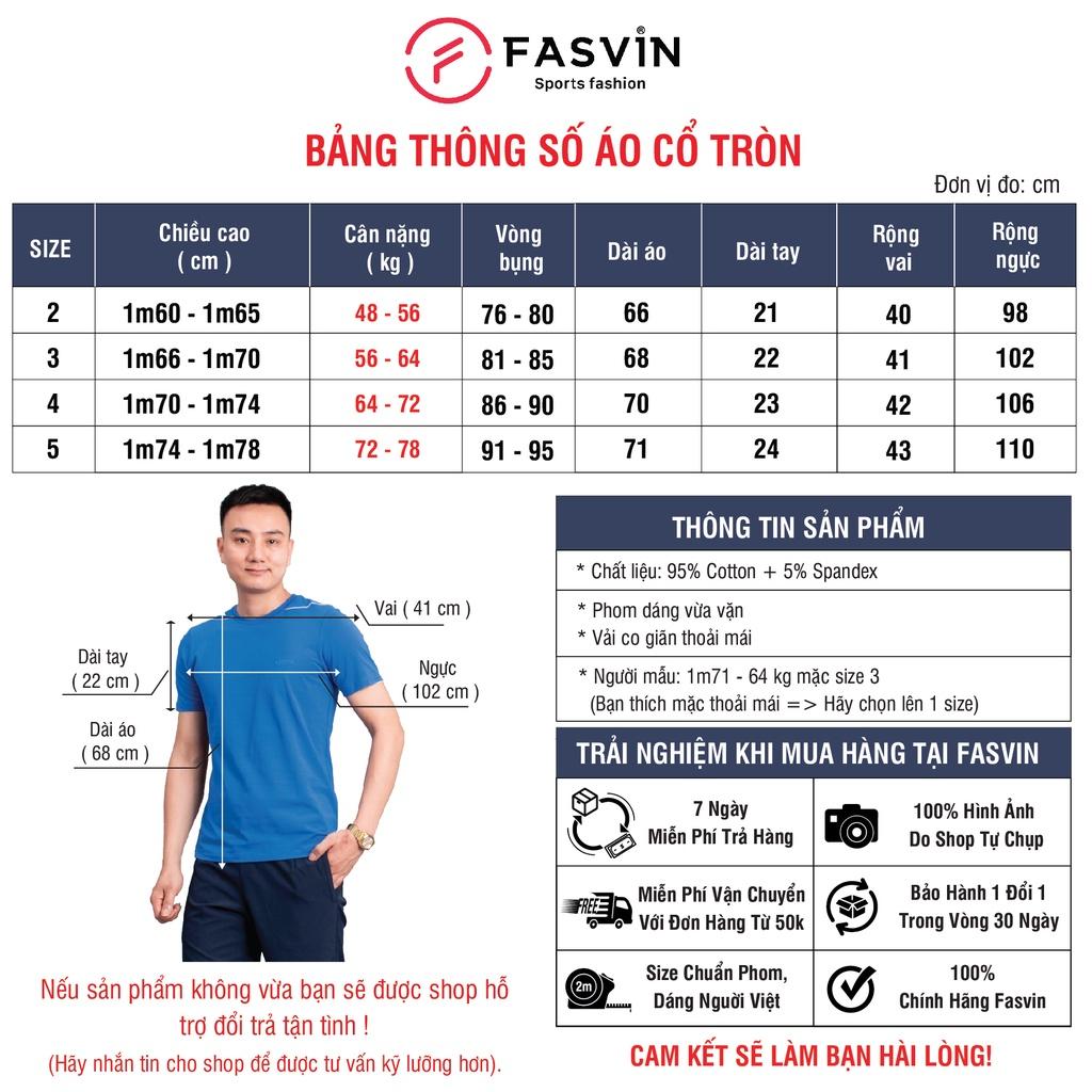 Áo thun thể thao nam Fasvin AHL23565.HN chất Nylon cao cấp vải mềm mịn thoáng mát thoải mái