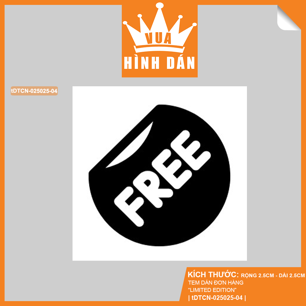 Set 100/200 sticker FREE tem MIỄN PHÍ dán lên túi hộp sản phẩm, quà tặng dành cho shop