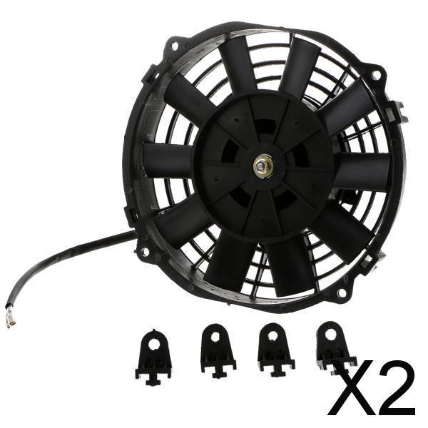 2x8'' Car Motorcycle Electric Radiator Cooling Fan Heat Dissipation 80W 12V