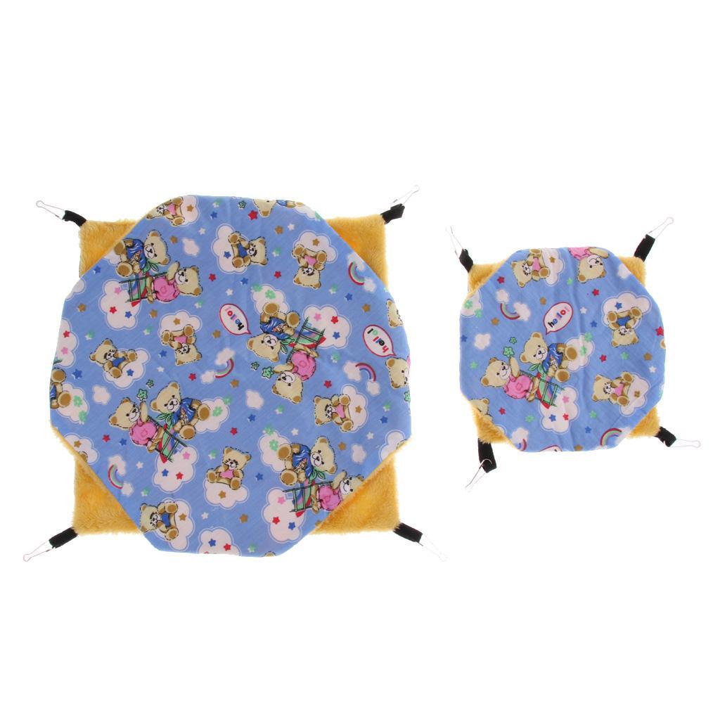 Small Animal Hammock Bed Mat Hamster Bird Cage Double Layer Hanging Bed