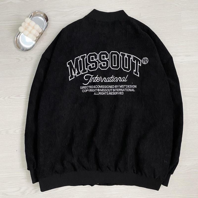 Áo Khoác Bomber Nhung gân MST 17 màu ĐEN Nam nữ unisex Áo Jacket form rộng Jaystoree