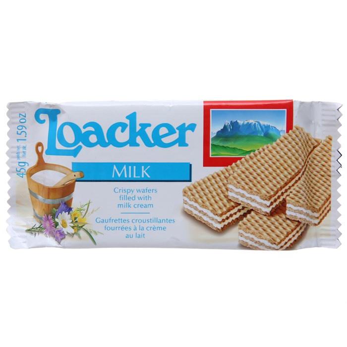 Bánh xốp nhân kem Loacker Classic gói 45g