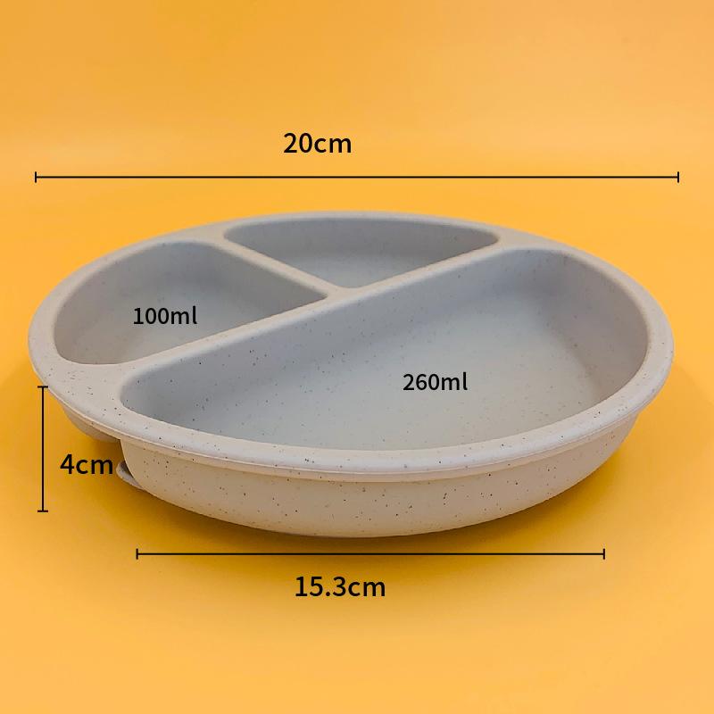 Trẻ Em Bộ Đồ Ăn Cho Bé Silicone Hút Bát Cho Bé Hình Mặt Cười Đĩa Bộ Dao Kéo Retro Trẻ Em Đĩa Dùng Tiệc Thân Thiện Với Môi Trường