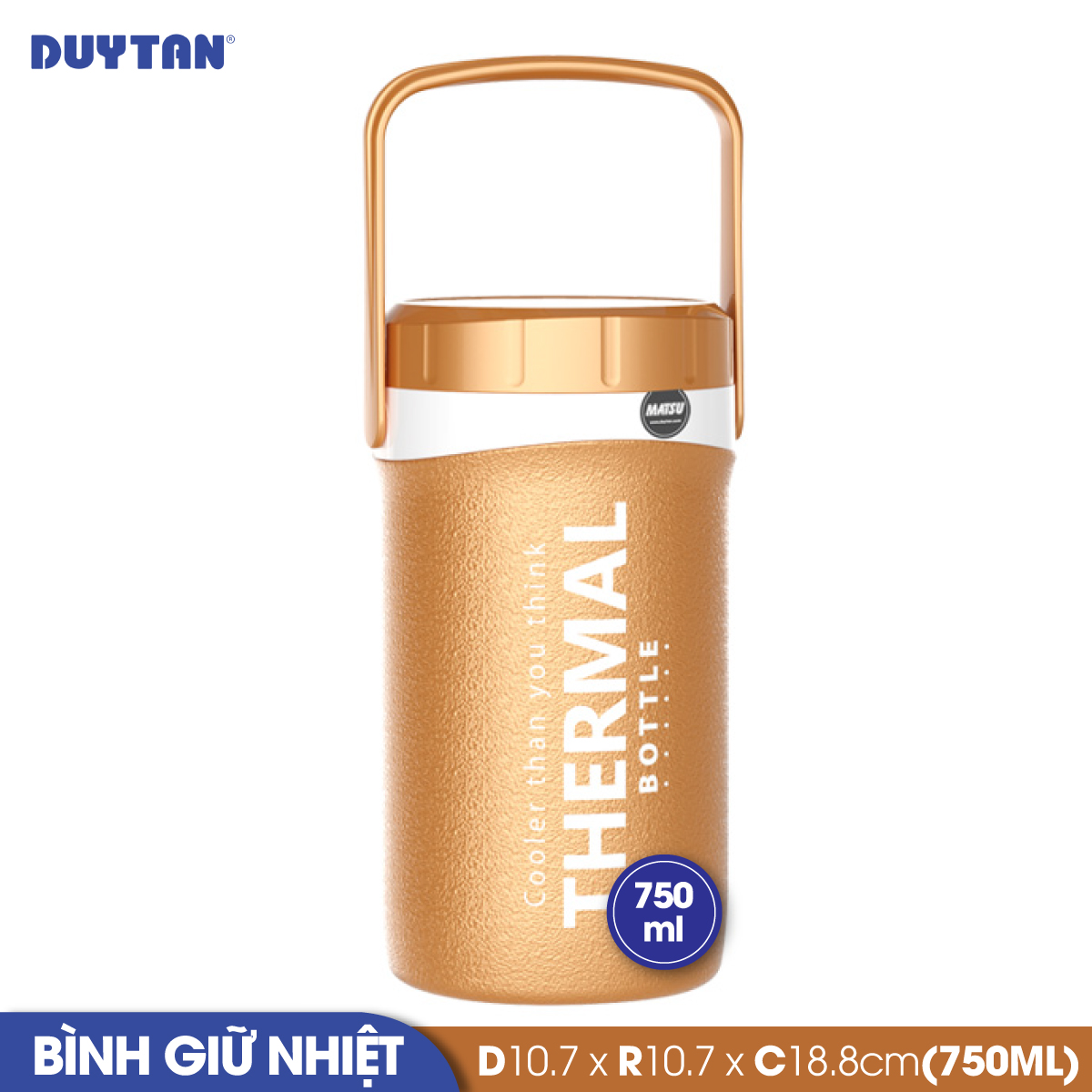 Bình giữ nhiệt nhựa Duy Tân 750ml - 05035 - Giao màu ngẫu nhiên - Hàng chính hãng
