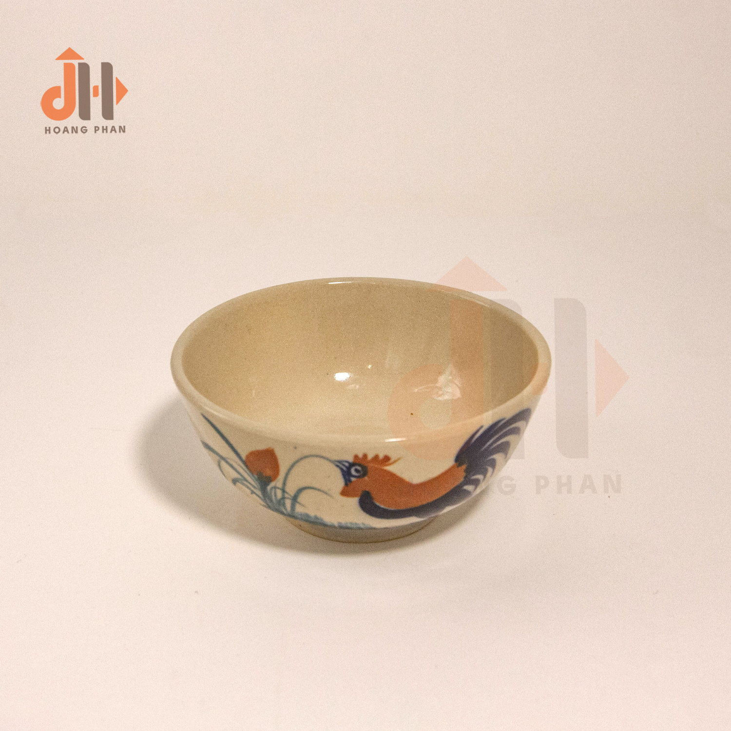 [Bữa cơm Thuần Việt] Bộ 2 bát gốm dùng món khô họa tiết gà trống Nam Bộ