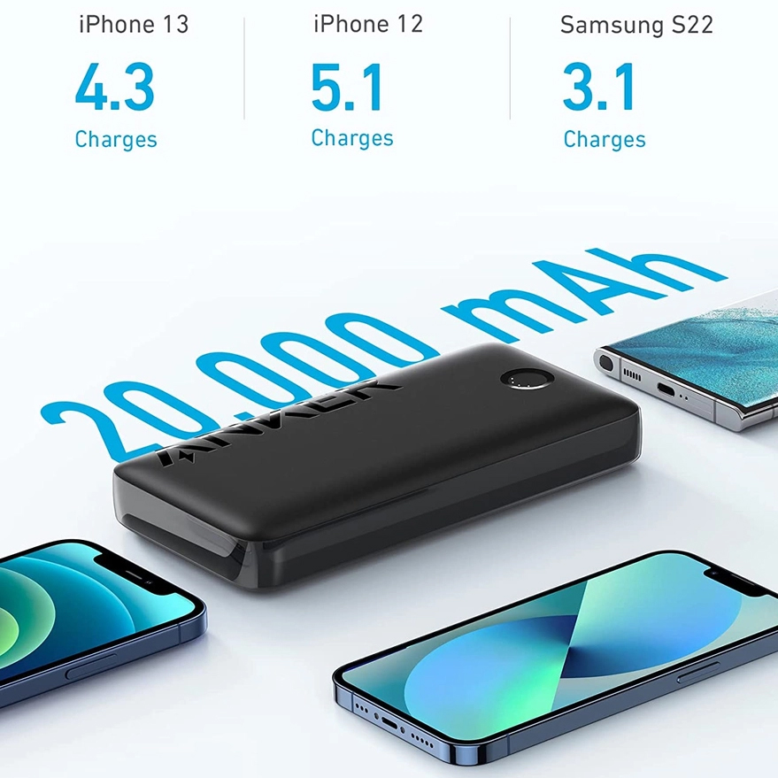 Pin Sạc Dự Phòng Anker 335 Powercore 20000mAh A1288 - Hàng Chính Hãng